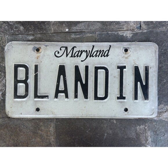 Maryland License Plate Customized Blandin Single Tag Vintage Decor Expired - Picture 1 of 5